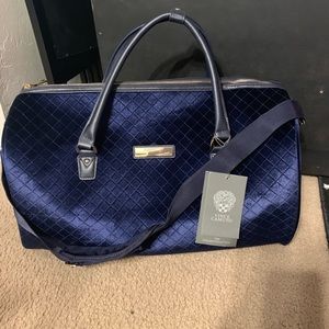 Vince Camuto Lullah velvet duffle travel bag NWT